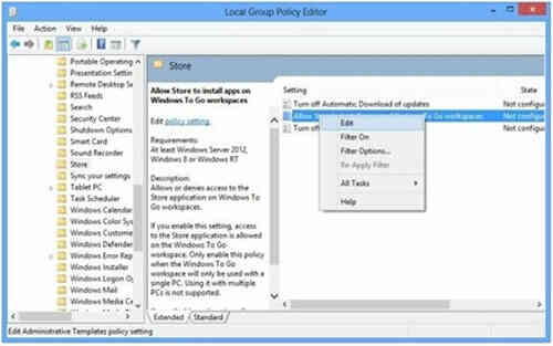 Hướng dẫn bật/tắt Windows Store trong Windows 8
