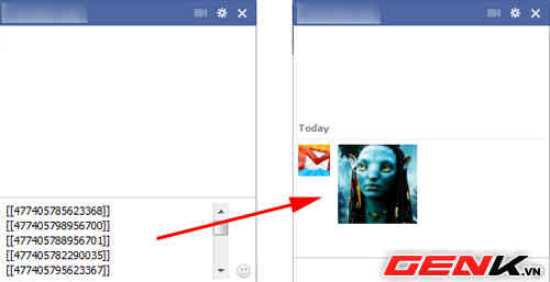 Cách chèn hình khi chat Facebook