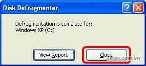 Cách chống phân mảnh cho ổ cứng Windows XP