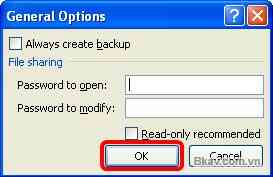 Cách đặt mật khẩu cho file Excel