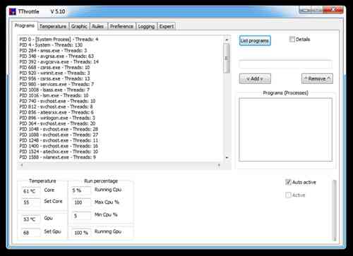 Cách kiểm soát nhiệt độ CPU và GPU bằng TThrottle