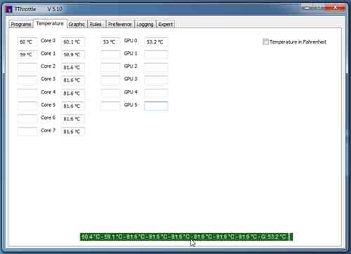 Cách kiểm soát nhiệt độ CPU và GPU bằng TThrottle