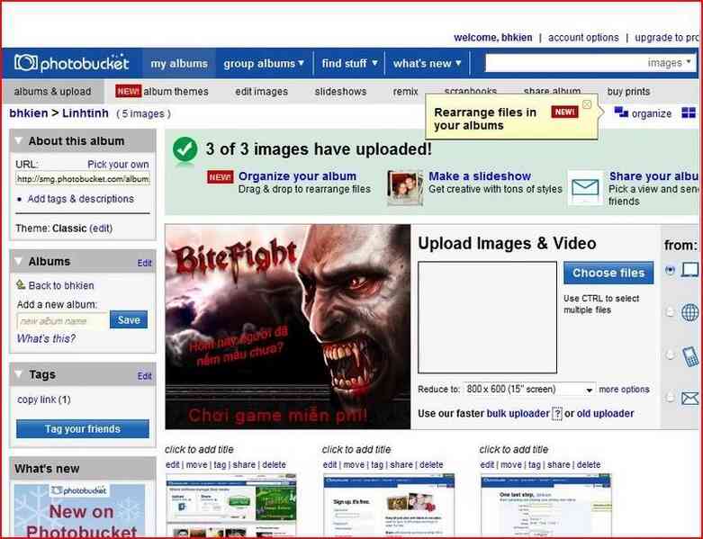 Cách post hình bằng host của photobucket.com