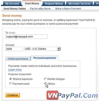 Gửi, Chuyển Tiền Trong PayPal và Cách Tính Phí Giao Dịch