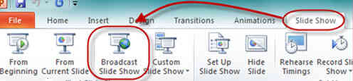 Cách trình chiếu file PowerPoint 2010 qua Internet