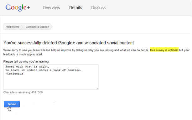 Cách xóa thông tin tiểu sử Google+