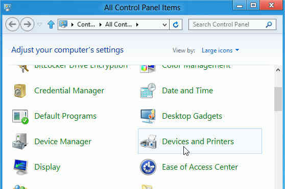 Hướng dẫn cài đặt máy in trong Windows 8