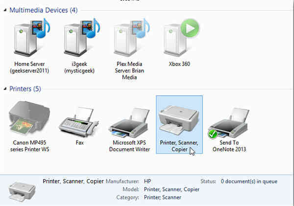 Hướng dẫn cài đặt máy in trong Windows 8