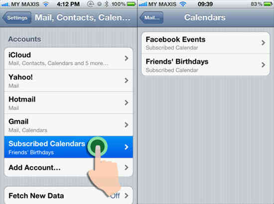 Đồng bộ lịch và sự kiện từ Facebook sang iPhone