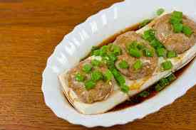 Cách làm đậu phụ hấp thịt viên