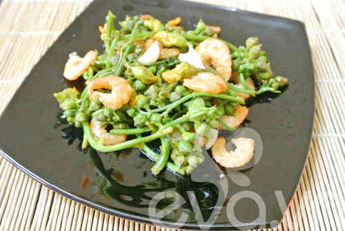 Cách làm món tôm xào nụ mướp