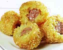 Cách làm món xôi bọc thịt chiên giòn