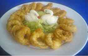 Cách làm mực chiên vòng