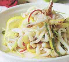 Cách làm mực tái chanh