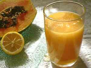 Cách làm sinh tố chanh đu đủ