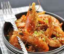 Cách làm tôm rang tỏi ớt