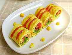 Cách làm trứng cuộn ngô