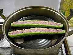 Cách mướp đắng nhồi thịt hấp