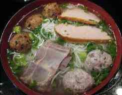 Cách nấu món bún mọc sườn