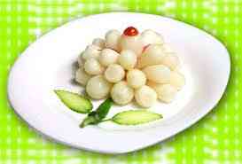 Cách trang trí món hoa cúc kiệu